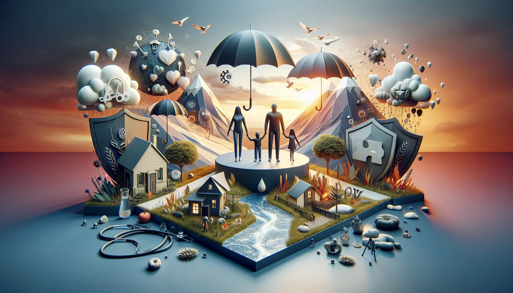 Familia unida demostrando resiliencia ante la adversidad